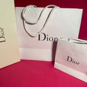 Dior paper bags and a box . Authentic
